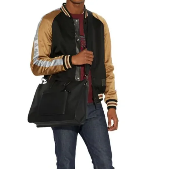 Coach Metropolitan Soft Briefcase Black Leather Laptop Bag Crossbody Slim Pocket - Picture 16 of 16